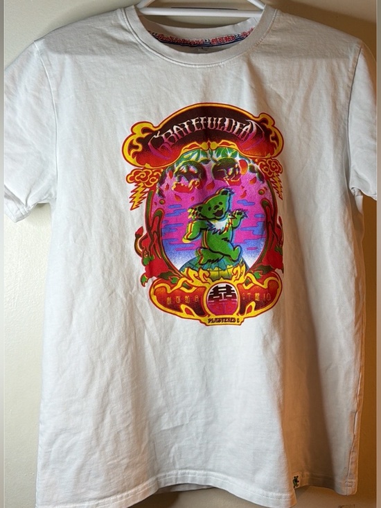 Grateful Dead Other - Grateful Dead x Plastered Graphic Tee Shirt White Multicolor Bear Print Size L